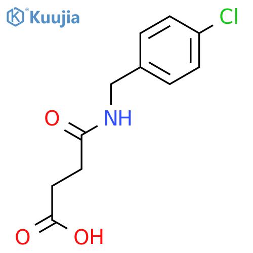 Butanoic acid, 4-[[(4-chlorophenyl)methyl]amino]-4-oxo- structure