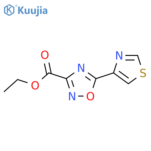 ethyl 5-(1,3-thiazol-4-yl)-1,2,4-oxadiazole-3-carboxylate structure