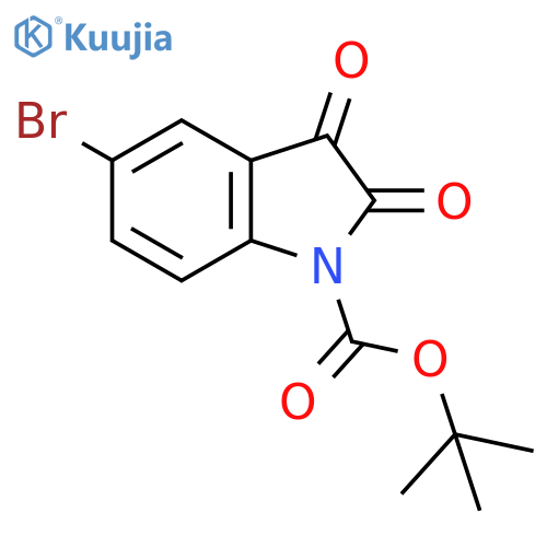 1H-Indole-1-carboxylic acid, 5-bromo-2,3-dihydro-2,3-dioxo-, 1,1-dimethylethyl ester structure