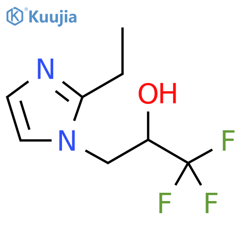 3-(2-ethyl-1H-imidazol-1-yl)-1,1,1-trifluoropropan-2-ol structure