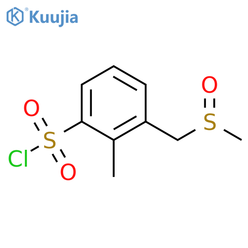 3-(METHANESULFINYLMETHYL)-2-METHYLBENZENE-1-SULFONYL CHLORIDE structure