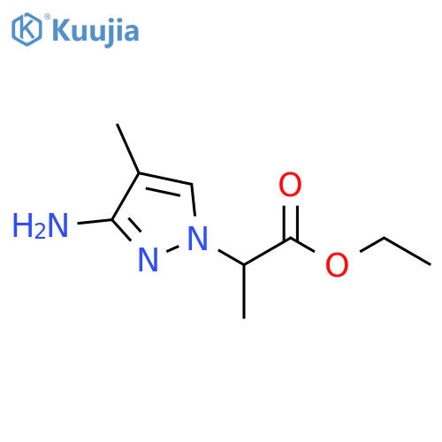 ethyl 2-(3-amino-4-methyl-1H-pyrazol-1-yl)propanoate structure