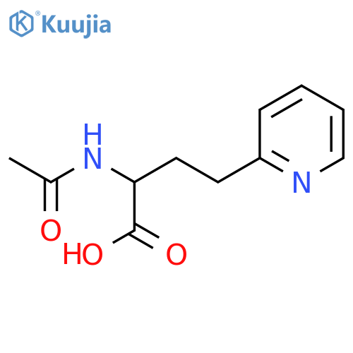 2-acetamido-4-(pyridin-2-yl)butanoic acid structure