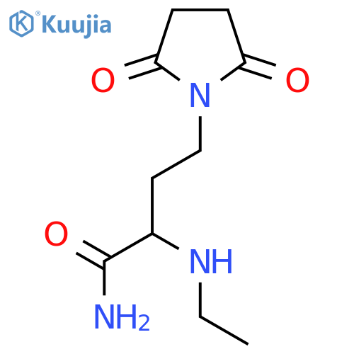 4-(2,5-Dioxopyrrolidin-1-yl)-2-(ethylamino)butanamide structure