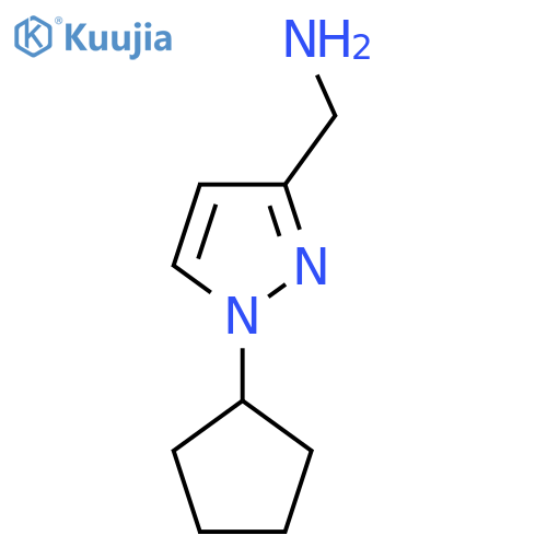 1-(1-cyclopentyl-1H-pyrazol-3-yl)methanamine structure