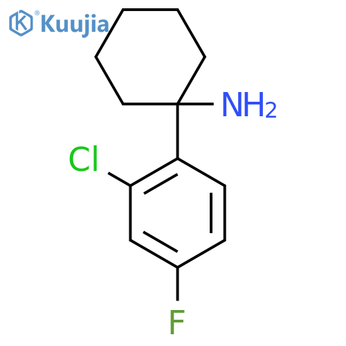 1-(2-chloro-4-fluorophenyl)cyclohexan-1-amine structure