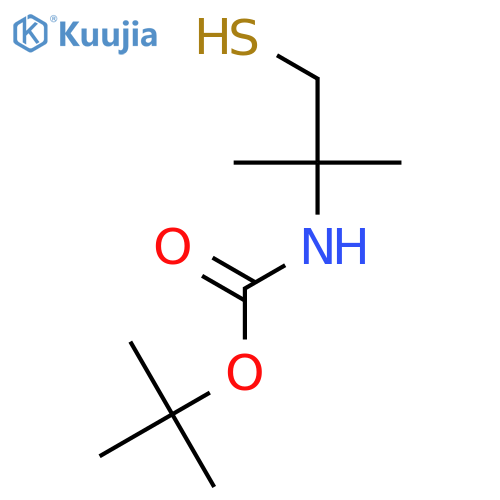 tert-butyl N-(2-methyl-1-sulfanylpropan-2-yl)carbamate structure