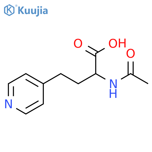 2-acetamido-4-(pyridin-4-yl)butanoic acid structure