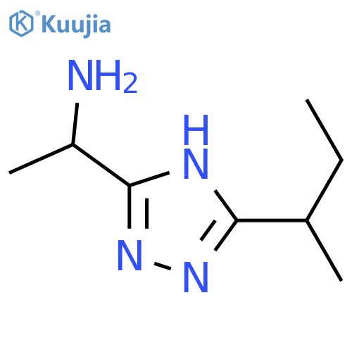 1-5-(butan-2-yl)-4H-1,2,4-triazol-3-ylethan-1-amine structure