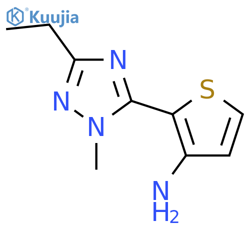 2-(3-ethyl-1-methyl-1H-1,2,4-triazol-5-yl)thiophen-3-amine structure
