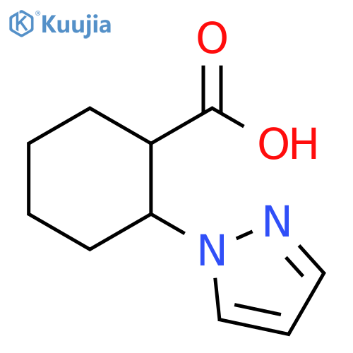 2-(1H-pyrazol-1-yl)cyclohexane-1-carboxylic acid structure