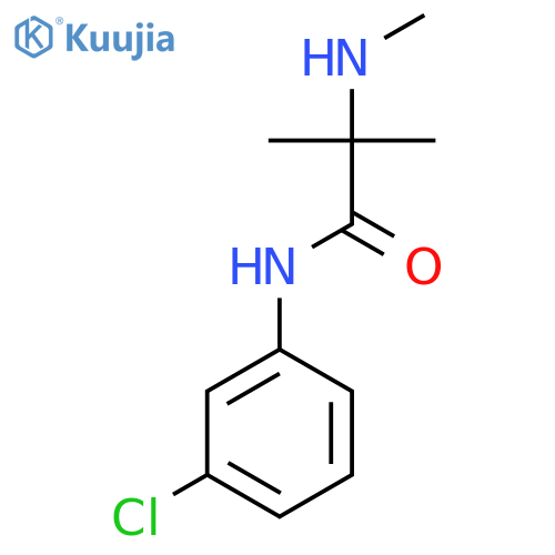 N-(3-chlorophenyl)-2-methyl-2-(methylamino)propanamide structure