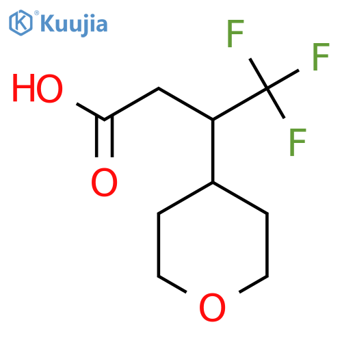 4,4,4-Trifluoro-3-(oxan-4-yl)butanoic acid structure