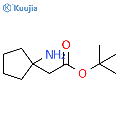 tert-butyl 2-(1-aminocyclopentyl)acetate structure