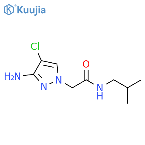 1H-Pyrazole-1-acetamide, 3-amino-4-chloro-N-(2-methylpropyl)- structure