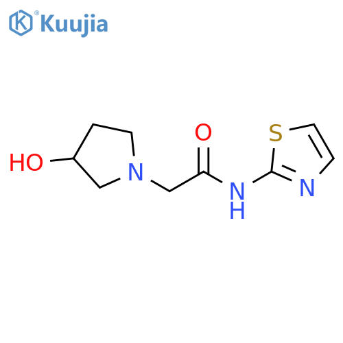 2-(3-hydroxypyrrolidin-1-yl)-N-(1,3-thiazol-2-yl)acetamide structure