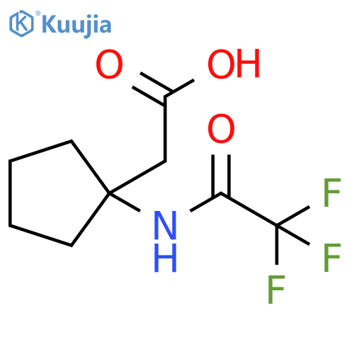 2-1-(trifluoroacetamido)cyclopentylacetic acid structure