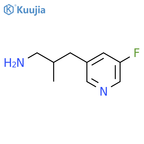 3-(5-Fluoropyridin-3-yl)-2-methylpropan-1-amine structure
