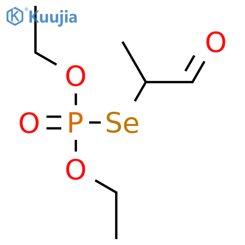 Phosphoroselenoic acid, O,O-diethyl Se-(1-methyl-2-oxoethyl) ester structure