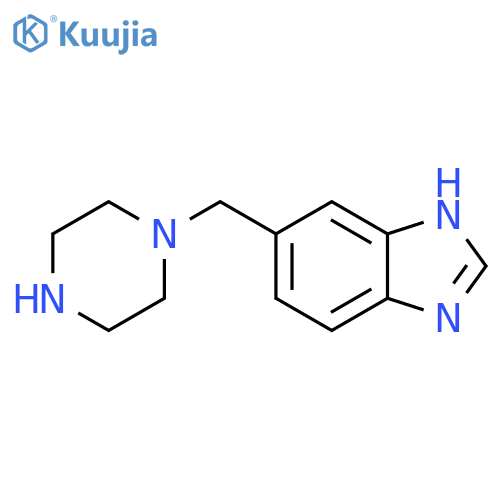 5-(piperazin-1-yl)methyl-1H-1,3-benzodiazole structure
