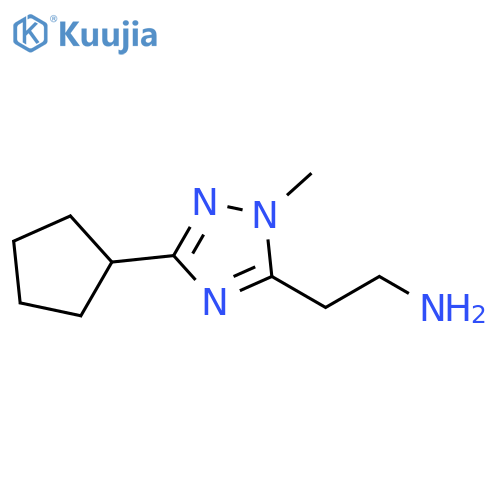 1H-1,2,4-Triazole-5-ethanamine, 3-cyclopentyl-1-methyl- structure