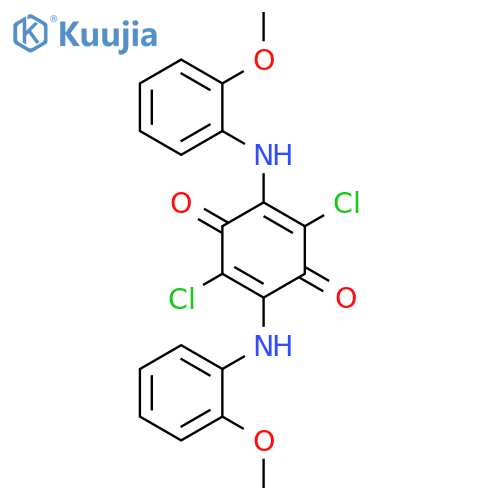 2,5-dichloro-3,6-bis[(2-methoxyphenyl)amino]cyclohexa-2,5-diene-1,4-dione structure