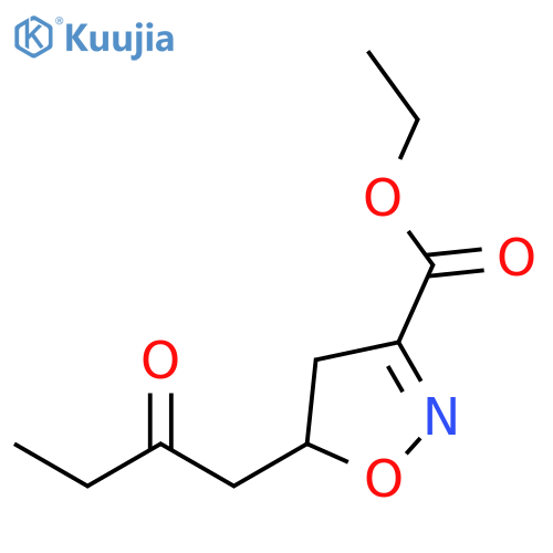 Ethyl 5-(2-Oxobutyl)-2-isoxazoline-3-carboxylate structure