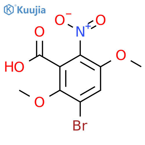 Benzoic acid, 3-bromo-2,5-dimethoxy-6-nitro- structure