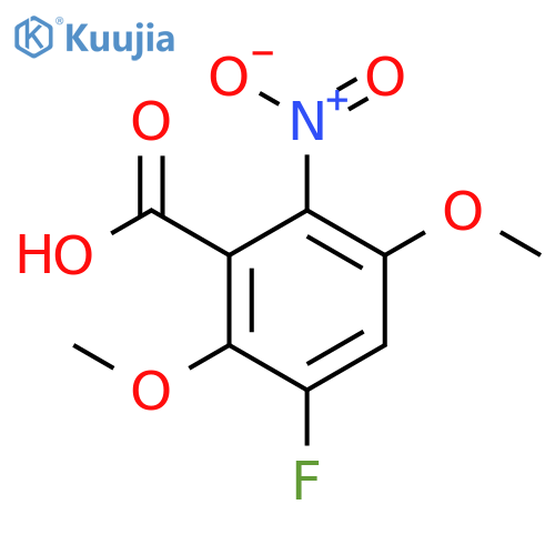 Benzoic acid, 3-fluoro-2,5-dimethoxy-6-nitro- structure