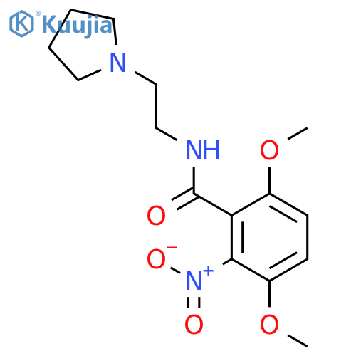 Benzamide, 3,6-dimethoxy-2-nitro-N-[2-(1-pyrrolidinyl)ethyl]- structure