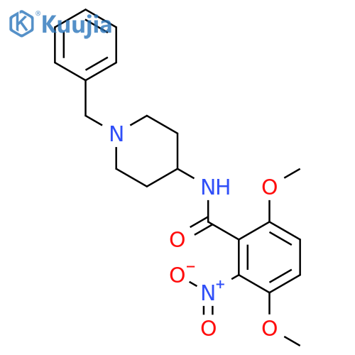 Benzamide, 3,6-dimethoxy-2-nitro-N-[1-(phenylmethyl)-4-piperidinyl]- structure