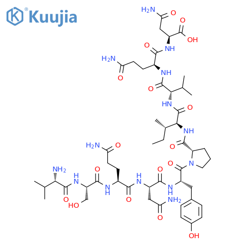 L-Asparagine,L-valyl-L-seryl-L-glutaminyl-L-asparaginyl-L-tyrosyl-L-prolyl-L-isoleucyl-L-valyl-L-glutaminyl- structure