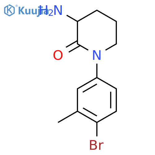 3-Amino-1-(4-bromo-3-methylphenyl)piperidin-2-one structure