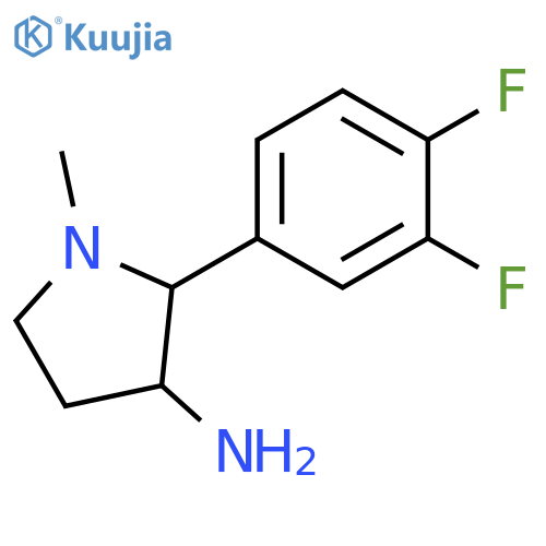 2-(3,4-difluorophenyl)-1-methylpyrrolidin-3-amine structure