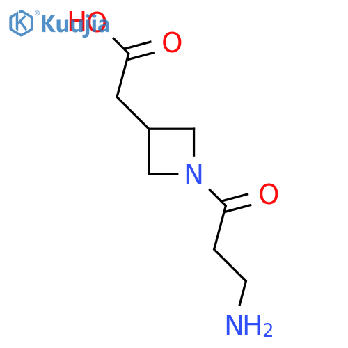 2-1-(3-aminopropanoyl)azetidin-3-ylacetic acid structure