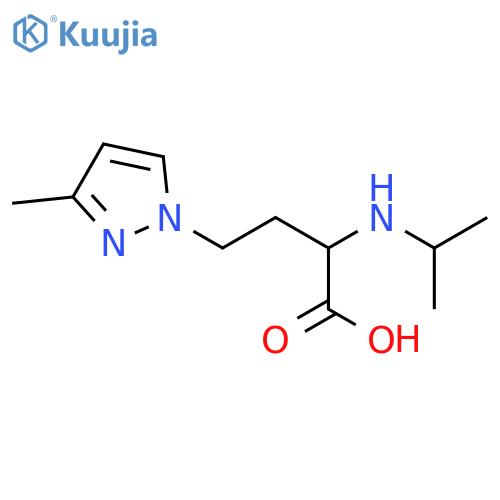 4-(3-methyl-1H-pyrazol-1-yl)-2-(propan-2-yl)aminobutanoic acid structure