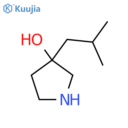 3-(2-methylpropyl)pyrrolidin-3-ol structure