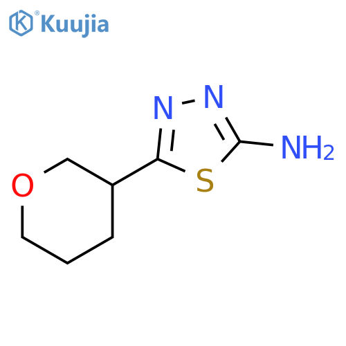 5-(oxan-3-yl)-1,3,4-thiadiazol-2-amine structure