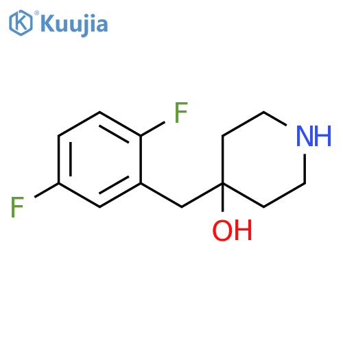 4-(2,5-difluorophenyl)methylpiperidin-4-ol structure