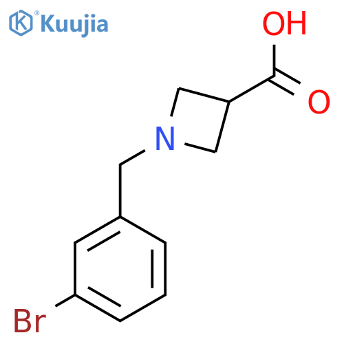 1-[(3-Bromophenyl)methyl]azetidine-3-carboxylic acid structure
