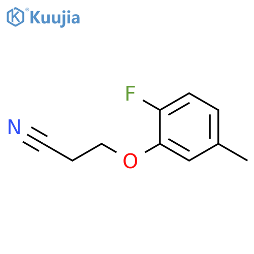 3-(2-fluoro-5-methylphenoxy)propanenitrile structure
