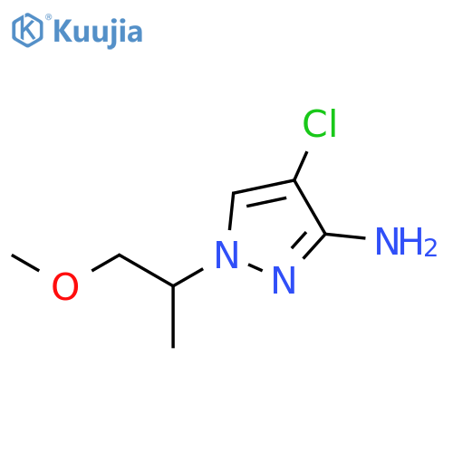 4-chloro-1-(1-methoxypropan-2-yl)-1H-pyrazol-3-amine structure