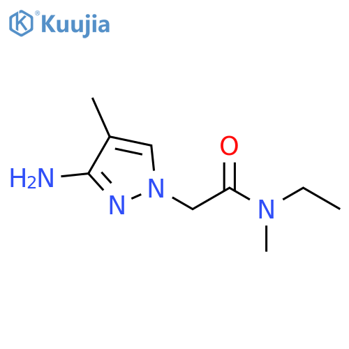 2-(3-amino-4-methyl-1H-pyrazol-1-yl)-N-ethyl-N-methylacetamide structure