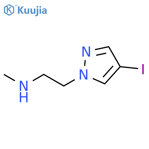2-(4-iodo-1H-pyrazol-1-yl)-N-methylethan-1-amine structure