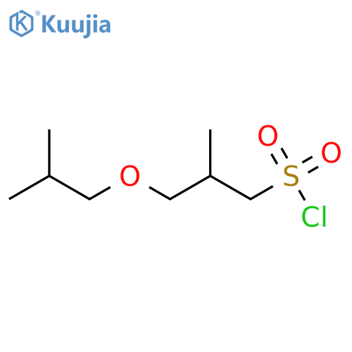 2-methyl-3-(2-methylpropoxy)propane-1-sulfonyl chloride structure