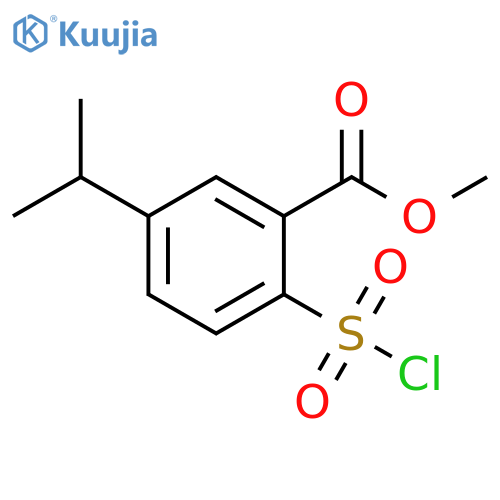 methyl 2-(chlorosulfonyl)-5-(propan-2-yl)benzoate structure
