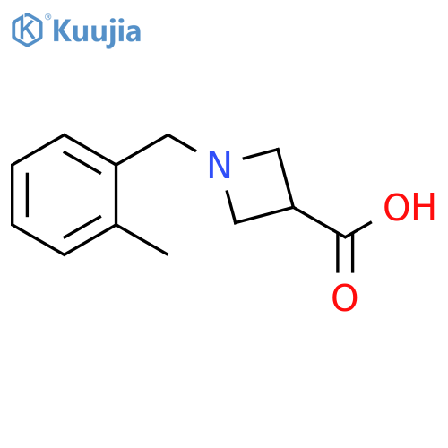1-[(2-methylphenyl)methyl]azetidine-3-carboxylic acid structure