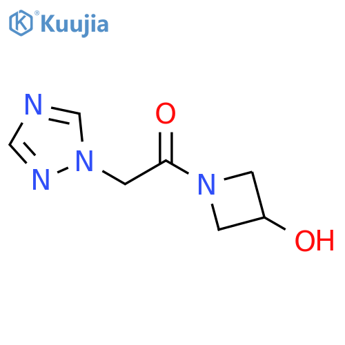 1-(3-hydroxyazetidin-1-yl)-2-(1H-1,2,4-triazol-1-yl)ethan-1-one structure
