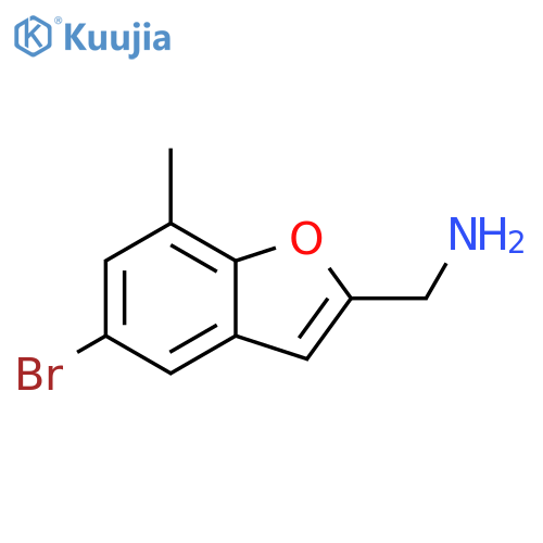 (5-bromo-7-methyl-1-benzofuran-2-yl)methanamine structure