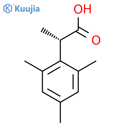 (2S)-2-(2,4,6-trimethylphenyl)propanoic acid structure